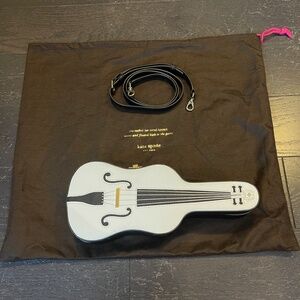 RARE Kate Spade Novelty Jazz Things Up Bass Violin Case Clutch Crossbody Bag